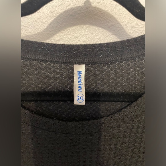 Neineiwu Womens Loose Blouse Long Sleeve T Shirts Twist Knot Casual Tops 2xl - Picture 2 of 6